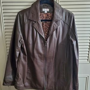 Denim & CO faux leather jacket